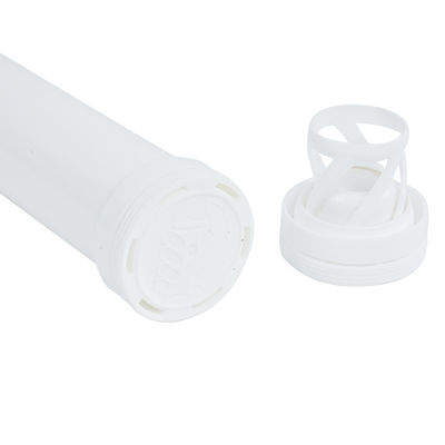 6 Colors Print Custom Logo White PP Effervescent Tablet Container with Desiccant Cap