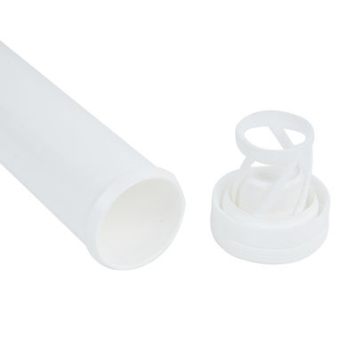 6 Colors Print Custom Logo White PP Effervescent Tablet Container with Desiccant Cap
