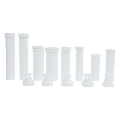 6 Colors Print Custom Logo White PP Effervescent Tablet Container with Desiccant Cap
