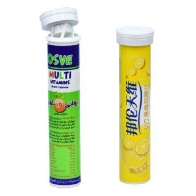 144ml PP Custom Logo Plastic Bottles for Effervescent Tablet Tube in Offset Printing