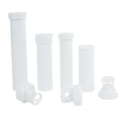 PP Material Customized White Plastic Effervescent Tablet Tube Bottle with Discant Cap