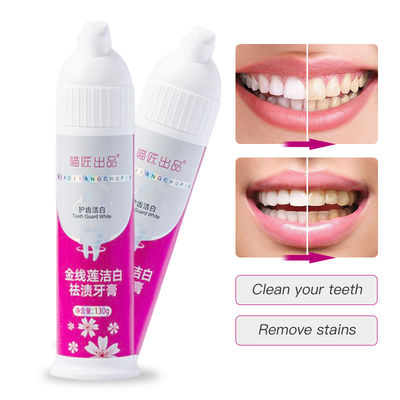 Low MOQ Press Pump Toothpaste for Adults Herbal Ingredient and Dry Offset Printing