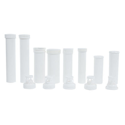 Food Grade PP Industrial Supplements White Round Effervescent Tablet Vitamin C Tube